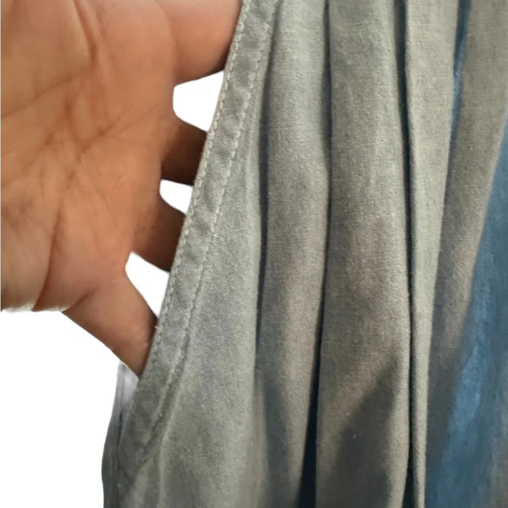 Jennifer Moore cotton Denim Skirt Buttons all the way down Small with pockets - Picture 5 of 11